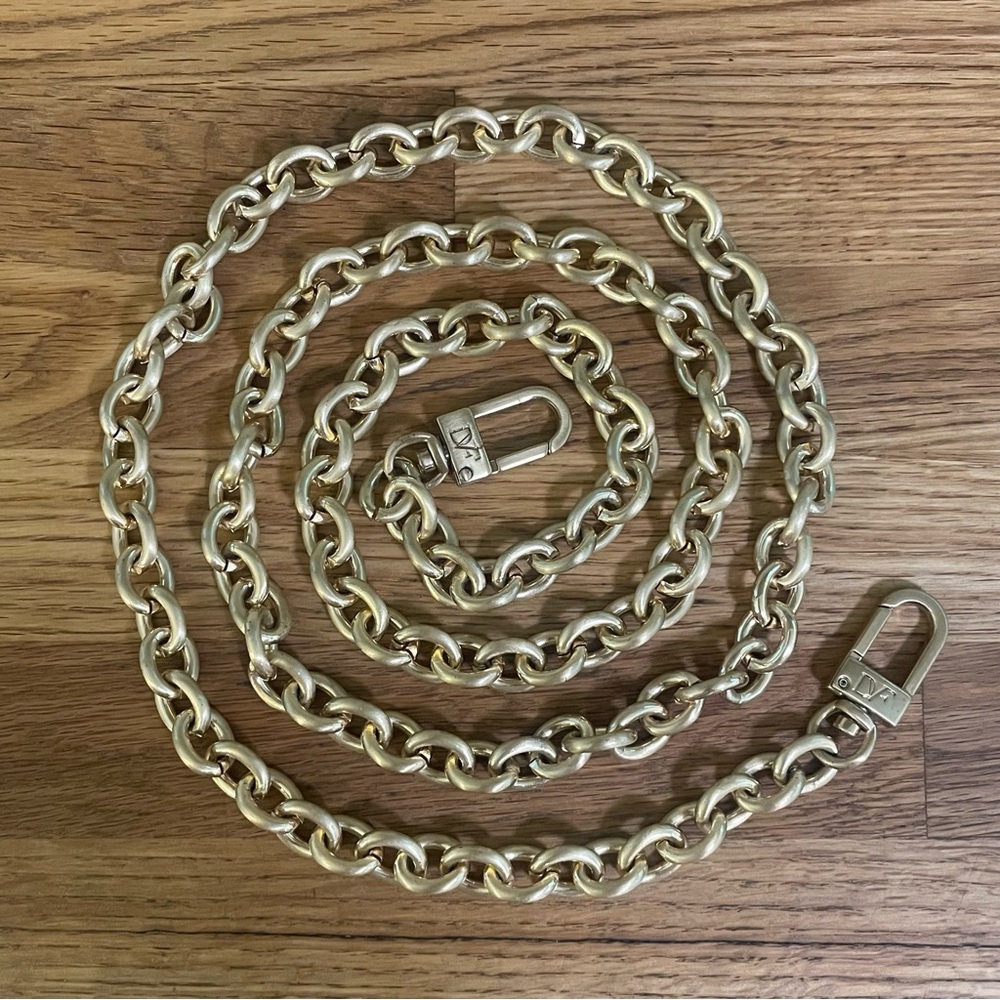 DVF Diane Von Furstenberg Gold Chain Link Purse Strap
